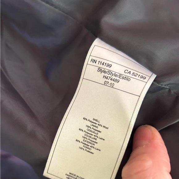 Roxy Grey Long Pea Coat - Picture 9 of 11